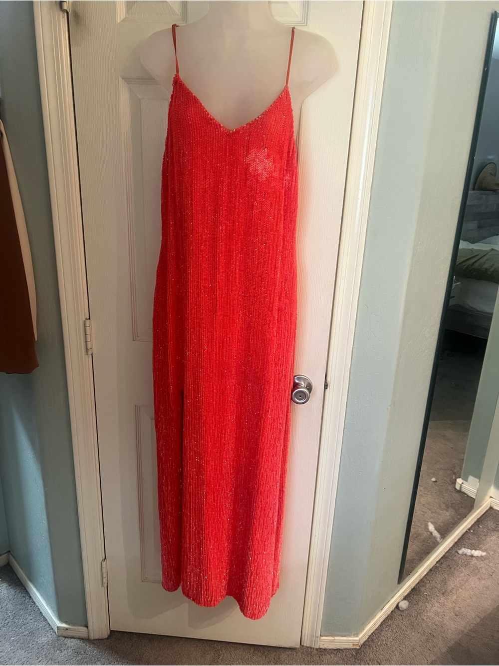 Retrofete beaded Rebecca sequin dress medium
